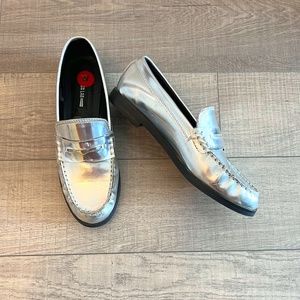 Lord & Taylor Silver Loafers